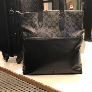 graham foldover tote in signature canvas